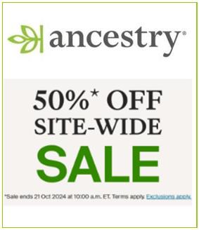 Ancestry US 50% SALE oCT 2024